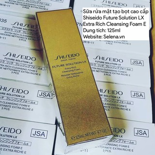 Sữa rửa mặt Shiseido Future Solution LX Extra Rich Cleansing Foam E 125ml