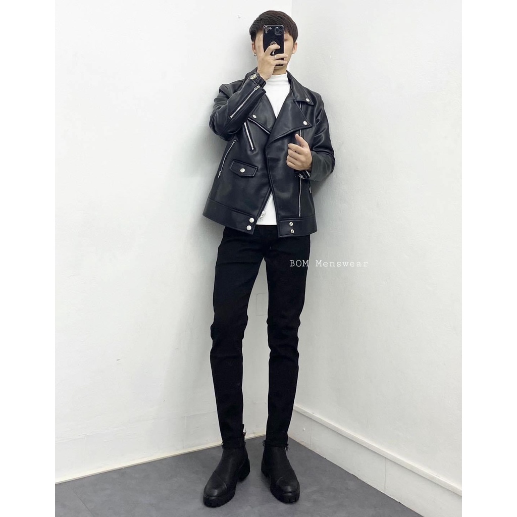 Quần Jean Dài Nam Màu ĐEN TRƠN Phong Cách Trẻ Trung Năng Động From Chuẩn Thời Trang Cao Cấp Athena-Menswear