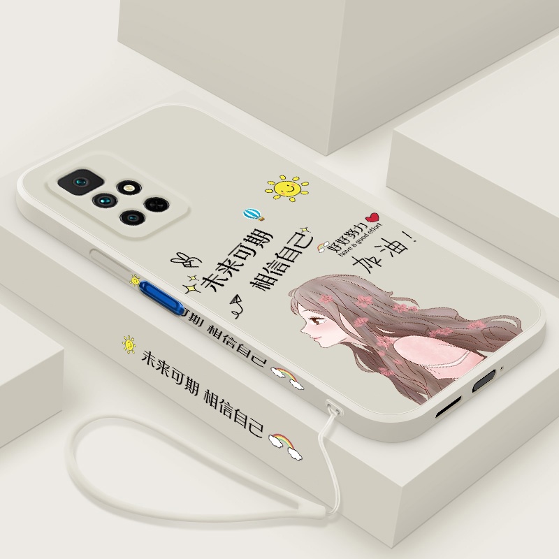 Ốp Điện Thoại silicone Có Dây Đeo Cho xiaomi Redmi note11 note11 pro Redmi 10 xiaomi 11 11 lite xiaomi 112