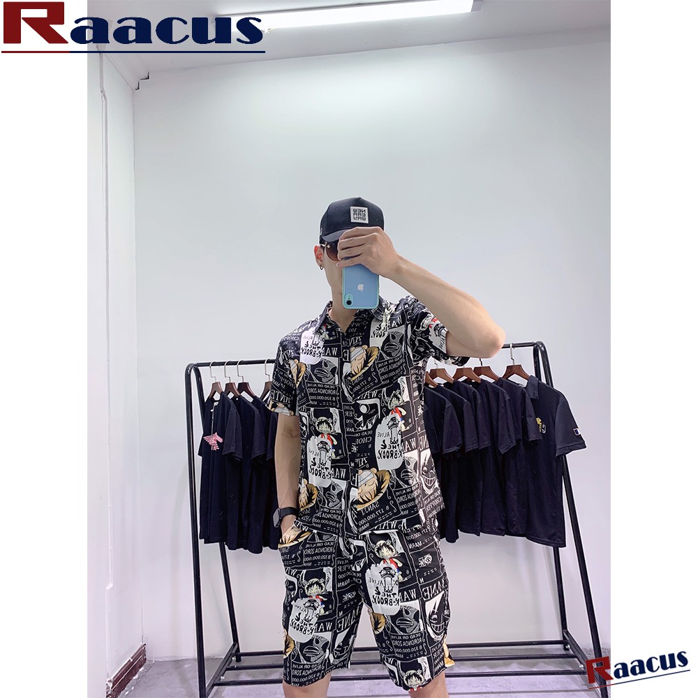 Bộ quần áo nam Luffy mũ rơm đảo Hải tặc form Unisex cực mát đậm chất anime thu hút khác phái nhãn hàng Raacus - DB024 | BigBuy360 - bigbuy360.vn