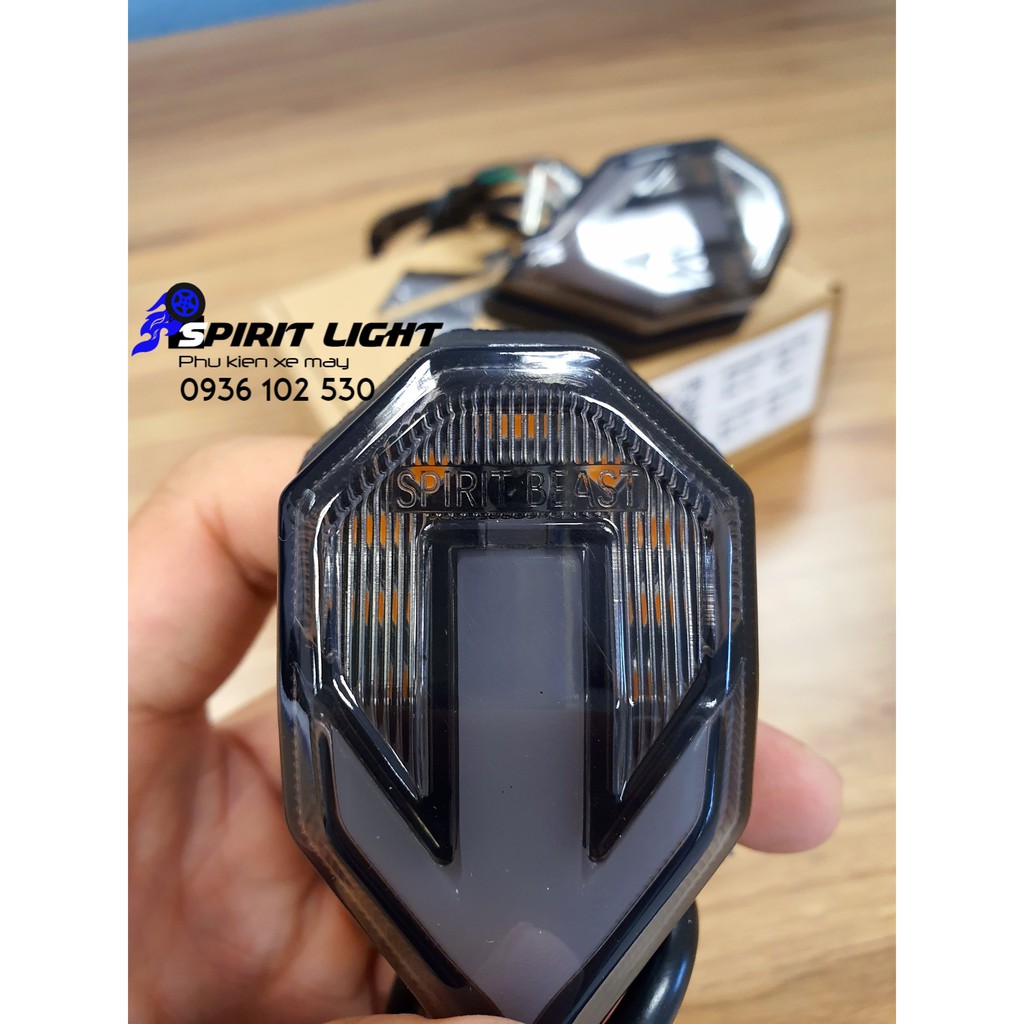 Xi nhan led mũi tên Spirit Beast L14 ốc dài chính hãng độ WinnerX, Vario, Click, Winner X, R15, GSX, Bandit, mô tô PKL