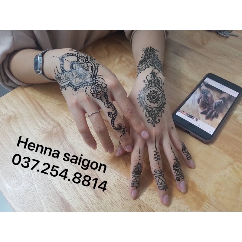 SỈ MỰC VẼ (MỰC XĂM) HENNA ĐEN FULL BOX 12 Tuýp ẤN ĐỘ DATE MỚI