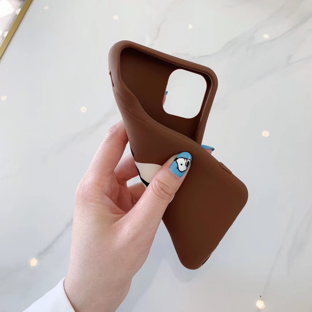 Line friends Ốp Điện Thoại Silicon Chống Sốc Hình Gấu Nâu 3d Cho iphone 13 12pro 11pm 678plus se2 xr xsm