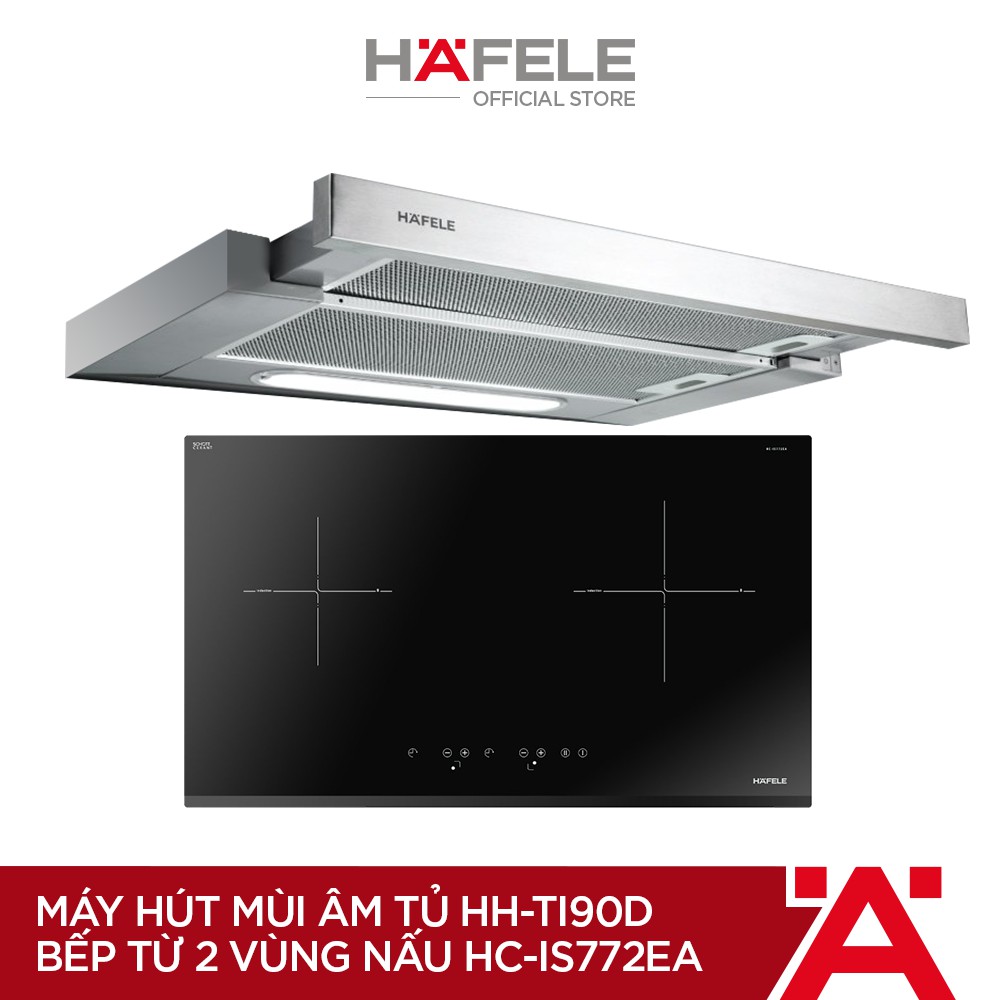 Máy Hút Mùi Âm Tủ Hafele HH-TI90D (90cm) + Bếp Từ 2 Vùng Nấu Hafele 770x450mm HC-IS772EA