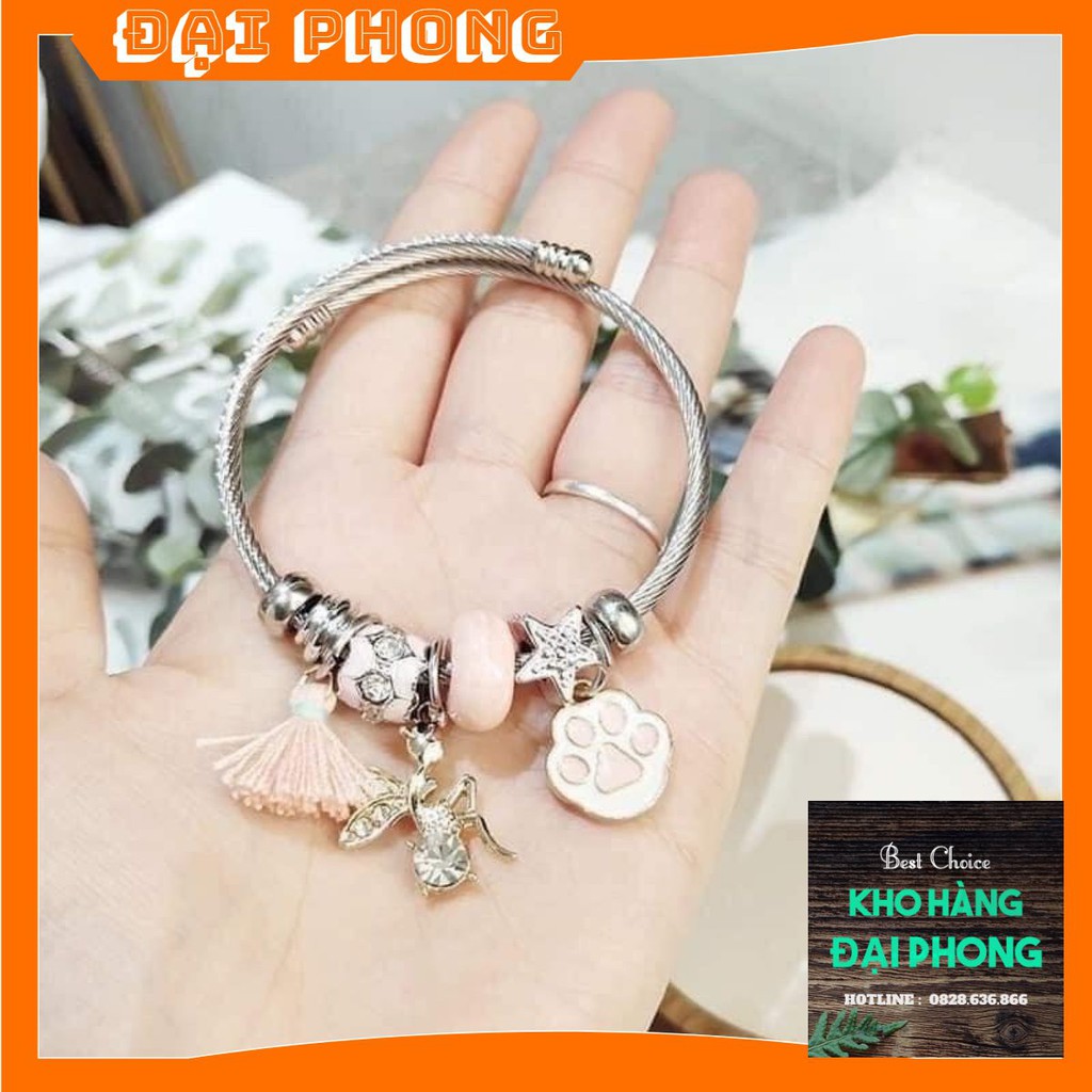 VÒNG TAY❤️FREE SHIP❤️LẮC TAY CHARM MẠ BẠC MẪU MỚI