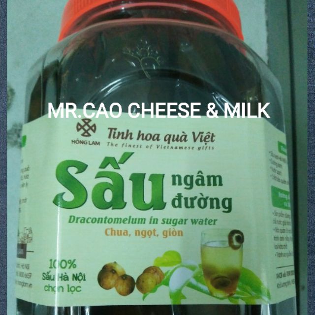 Trái Sấu ngâm đường Hồng Lam hộp 2,4kg
