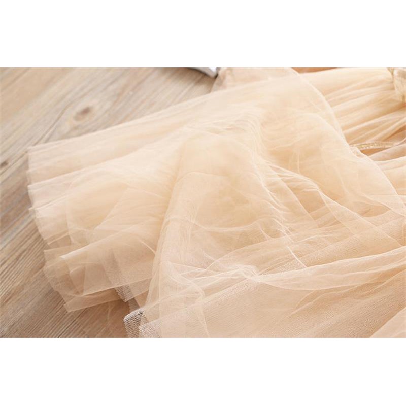 NNJXD Đầm Xoè Tutu Phối Hoa Cho Bé Gái
