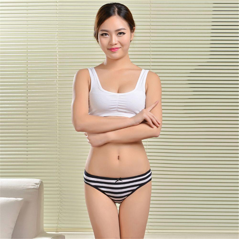 Quần Lót Mềm Mại Thoáng Khí Họa Tiết Kẻ Sọc Quyến Rũ Cho Nữ