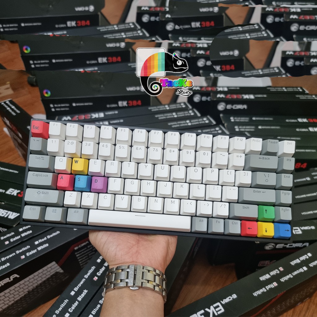 Bàn phím cơ RGB LED E-Dra EK384 I H 24T Chính hãng Toàn Quốc I Gaming Mechanical Keyboard Edra EK 384 RGB