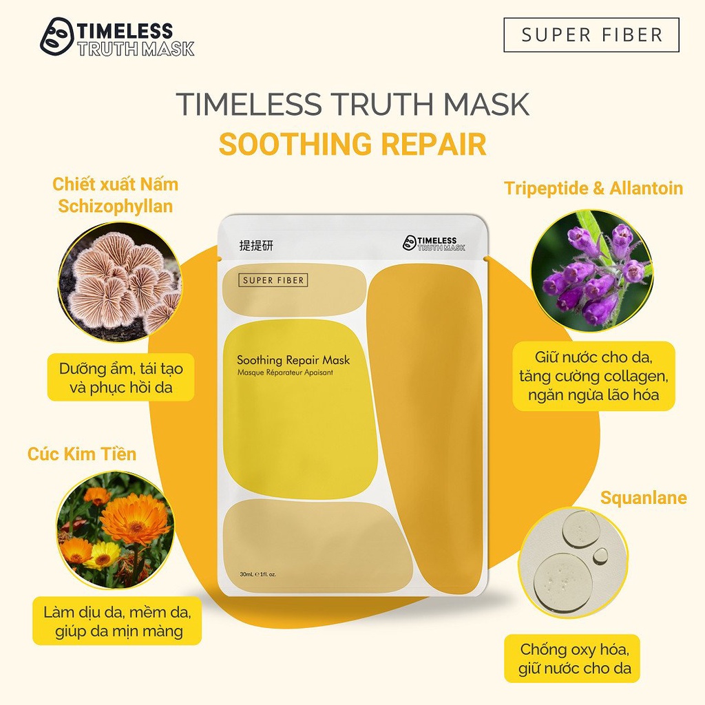 Mặt nạ siêu sợi bổ sung Collagen Timeless Truth Mask (1 tấm x 30ml)