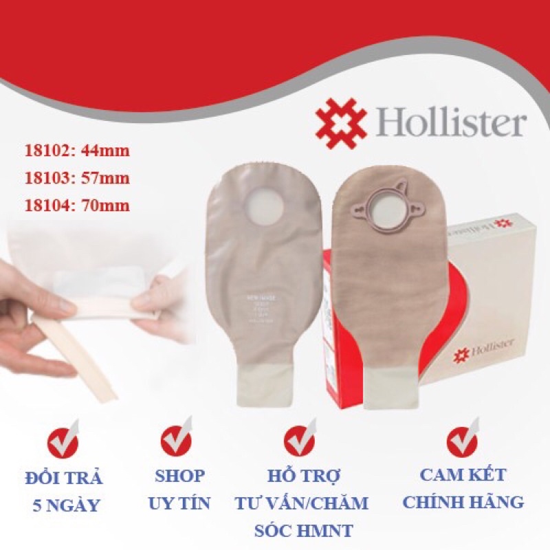 Túi chứa phân hậu môn nhân tạo ( dùng kẹp) Hollister