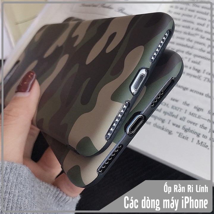 Ốp lưng Camo rằn ri lính cho các dòng máy iPhone Xs Max / X / Xs / 8 Plus / 7 Plus / 8 / 7 / 6 /6s