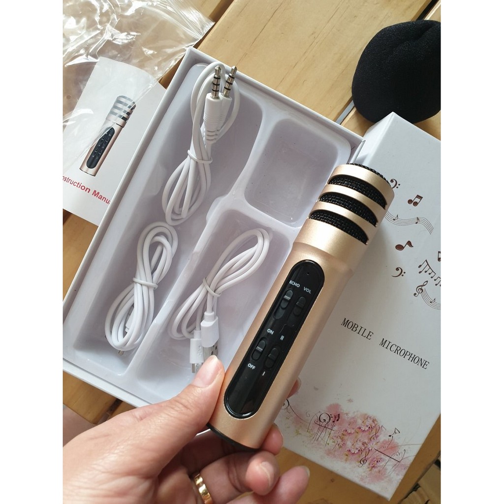 BỘ MIC THU ÂM C6/C7 + BỘ GIÁ ĐỠ MIC VÀ ĐIỆN THOẠI THU ÂM, HÁT LIVE