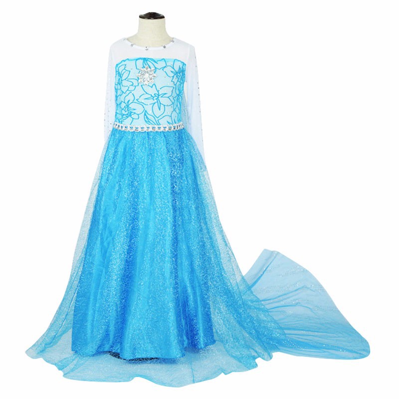 Váy Elsa dáng dài thướt tha cho bé 4 - 12, hàng chất đẹp