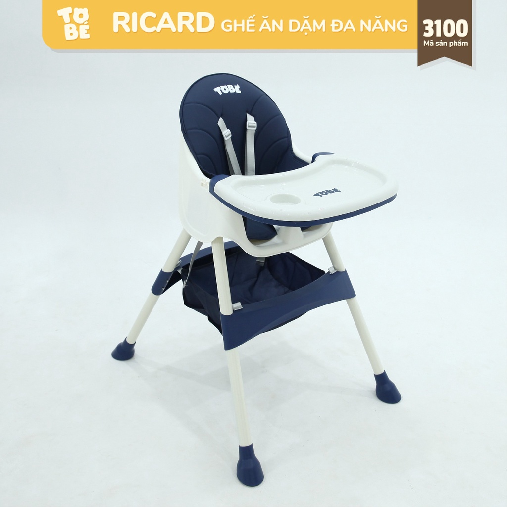 Ghế ăn dặm cho bé, ghế ăn dặm TOBÉ - Ricard cao cấp cho bé trên 6 tháng tuổi với nhiều cải tiến mới nhất