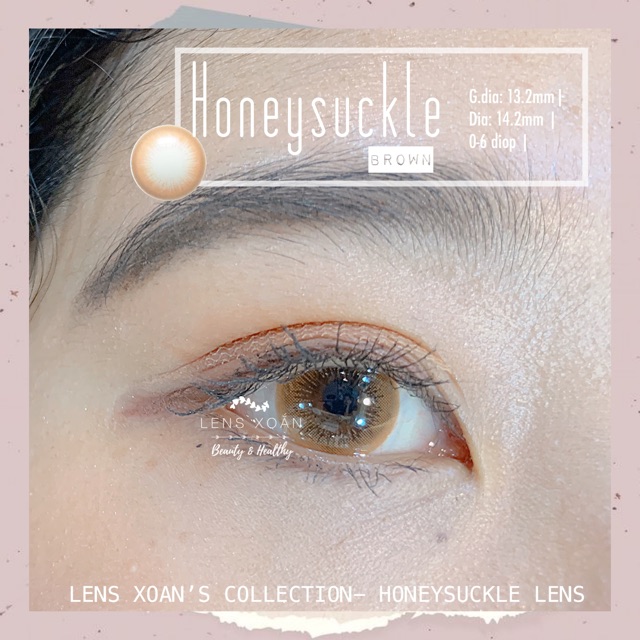 ÁP TRÒNG HONEYSUCKLE BROWN ( LENS XOẮN ): NÂU MẬT ONG TÂY