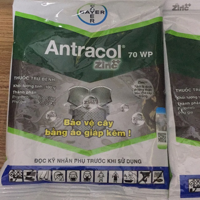 Thuốc trị nấm bệnh cây trồng ANTRACOL 100gr