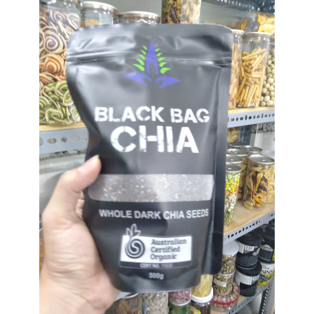 Hạt Chia Úc Organic Chia Seeds Túi Đen 500gr