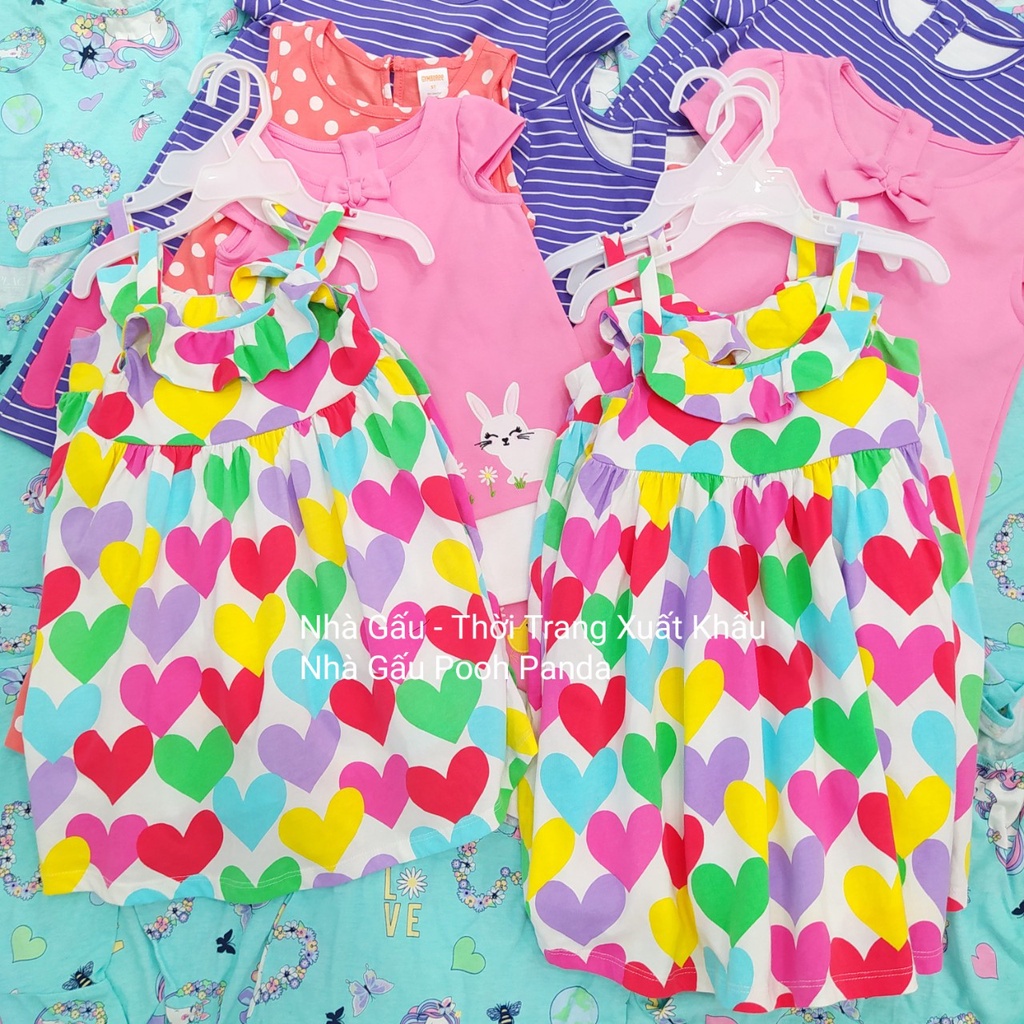 Đầm sát nách trái tim nhiều màu BG3002