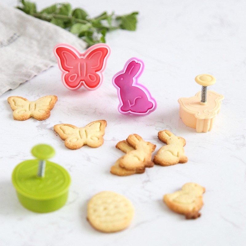 Khuôn Lò Xo Nhấn Bánh Quy 3D Mẫu Côn Trùng