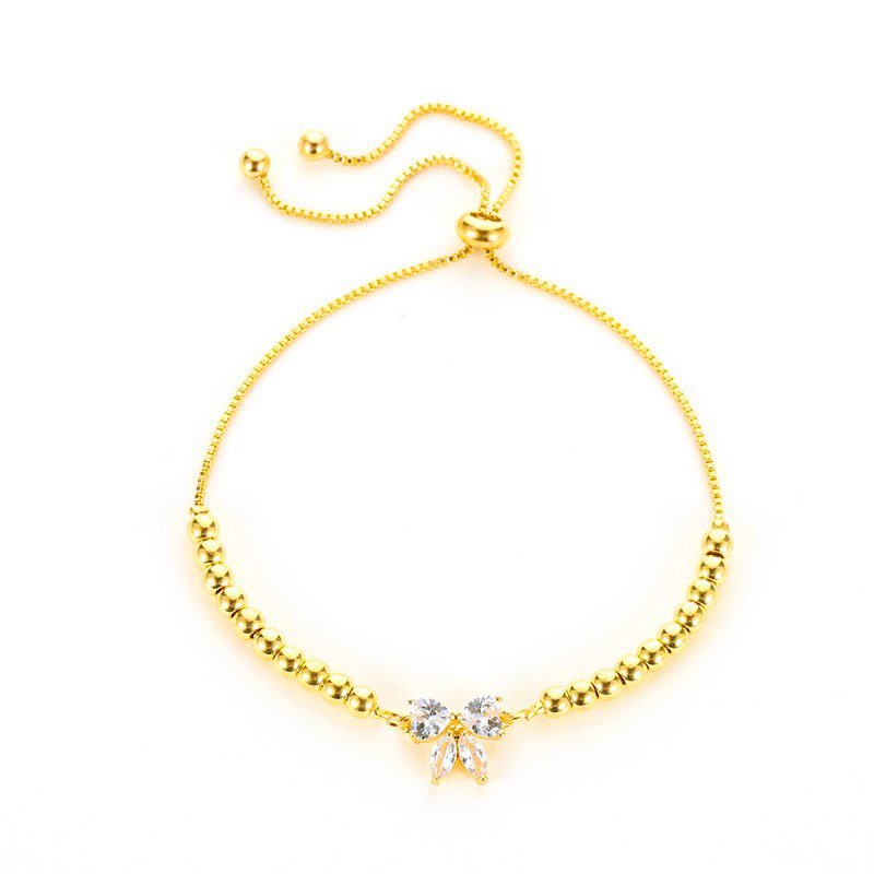 Vòng tay MANYUE đính đá zircon màu kẹo dễ điều chỉnh thời trang Hàn Quốc xinh xắn