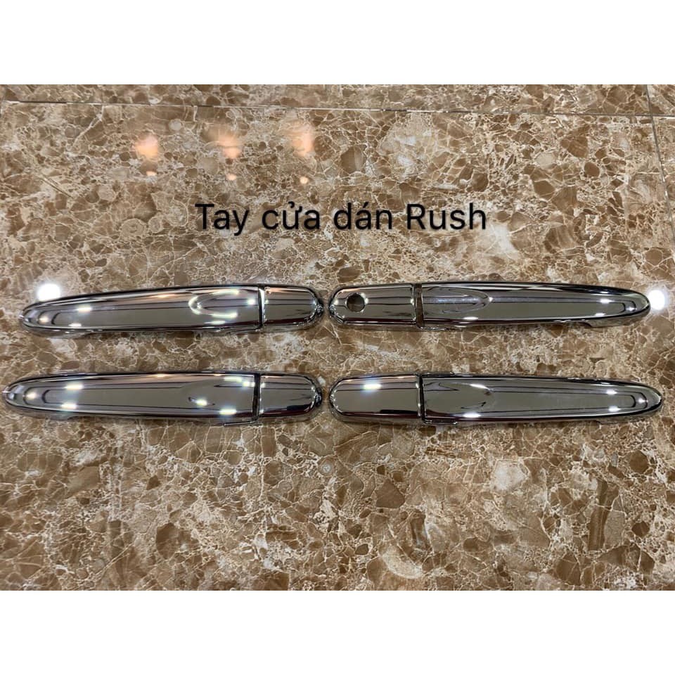 Ốp tay hõm cửa xe Rush 2018 2019 2020 2021 Mạ Crom Cao Cấp Chống xước tay cửa làm đẹp cho xe