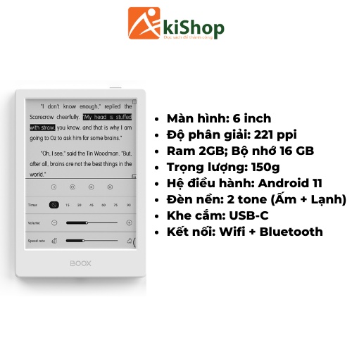 Máy đọc sách Boox Poke4 Lite 16GB