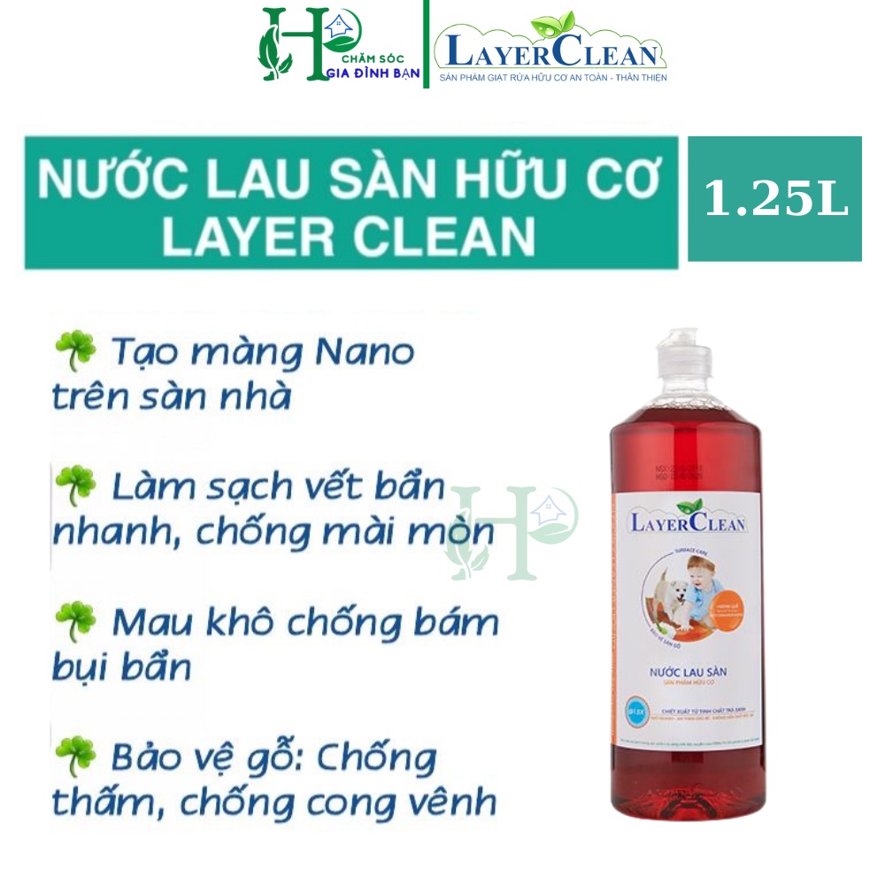 Nước lau sàn Layer Clean hương Quế chai 1.25L