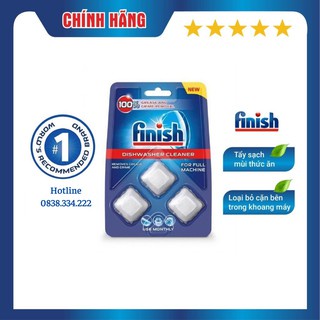Vỉ 3 viên vệ sinh máy rửa chén bát Finish