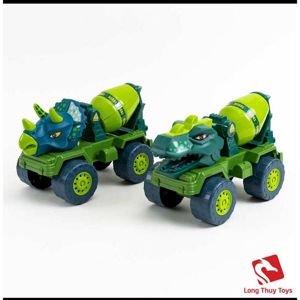 Xe Cẫu Công Trình Tyrannosaurus Màu Xanh Bằng Nhựa Cao Cấp Cho Bé