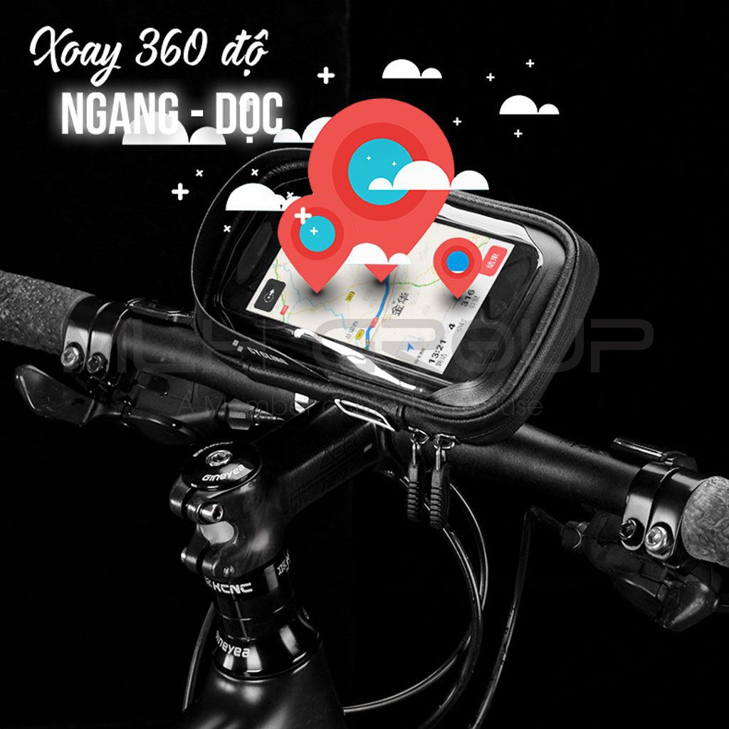 Hộp Giá Đỡ Điện Thoại Xoay 360 Độ Với Màn Hình Cảm Ứng Điện Thoại Siêu Nhạy Chống Nước Chất Liệu Eva Bền Bỉ MLH