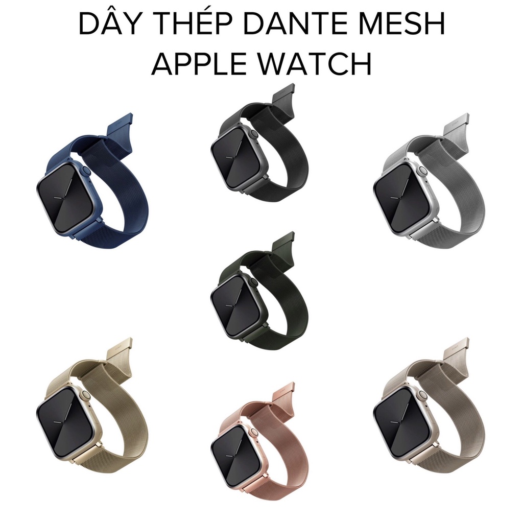 Dây Thép UNIQ Mesh Steel Strap Dành Cho Apple Watch size 38/40/41 và 42/44/45mm