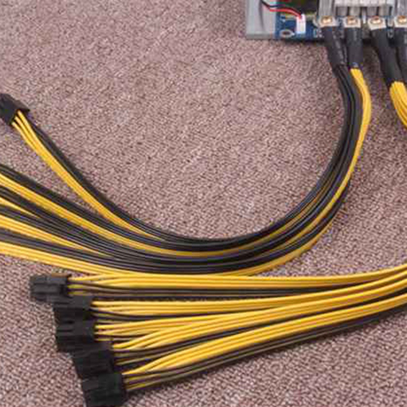 Set 5 dây cáp nguồn 6Pin PCI-E PCIE 6Pin GPU cho đồ họa BTC P3 2400W 2600W | WebRaoVat - webraovat.net.vn