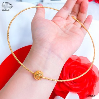 Kiềng cổ nữ dạng nhuyễn mặt tròn khắc máy thiết kế cao cấp Orin D5055