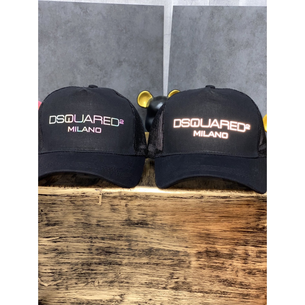 Mũ lưới in chữ Dsq milano phản quang 7 màu, Nón dsquared2 dạ quang, phong cách thể thao basic, dạo phố về đêm, TX33