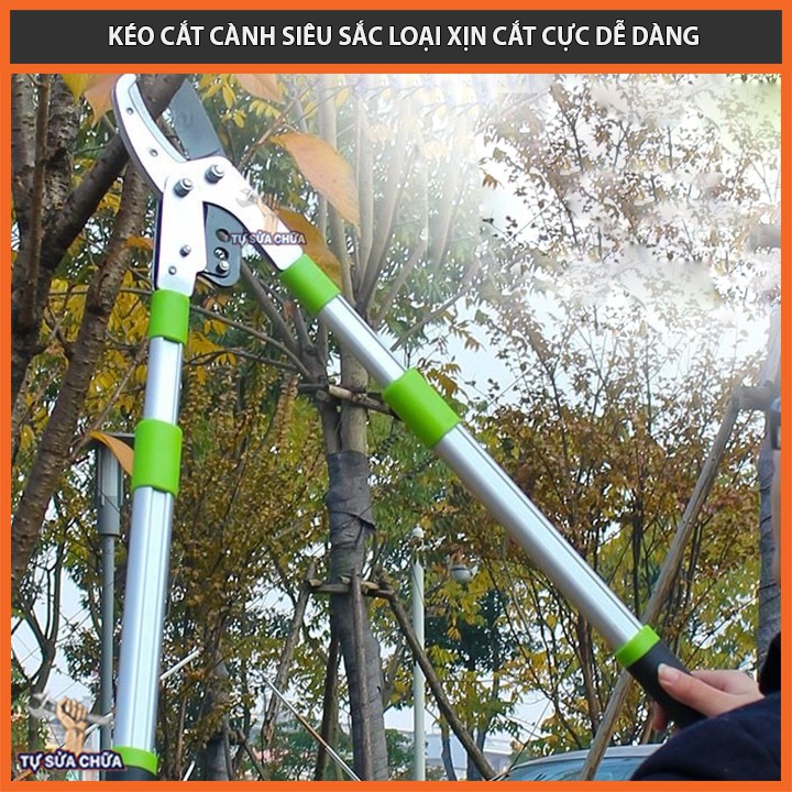 Kéo cắt cành cây lớn 1m cao cấp loại xịn YETILS YT158, kéo siêu sắc, cắt được cành đường kính 7cm