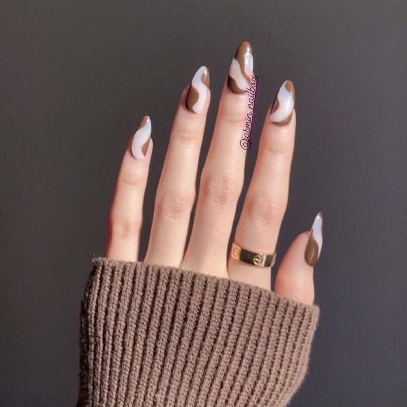 [ NAIL BOX ] móng úp thiết kế sẵn nailbox mẫu vẽ vintage