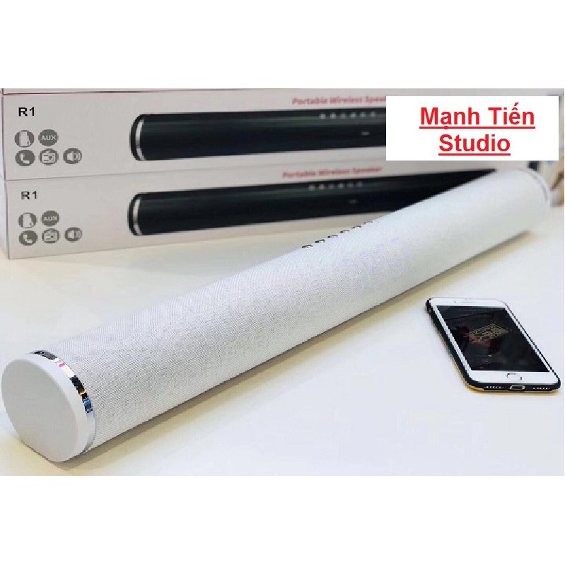 Loa bluetooth soundBar  R1 âm thanh sống động tích hợp đồng hồ led nghe nhạc hát karaoke... bảo hành 12 tháng