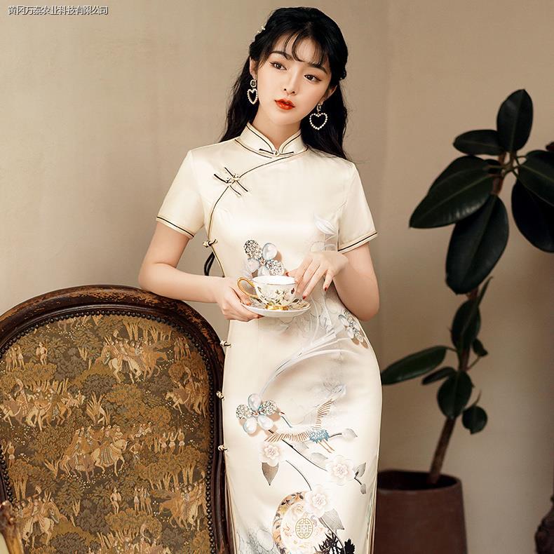 Đầm Sườn Xám Cách Tân Dáng Ôm Phong Cách Cổ Điển Thượng Hải Cho Nữ