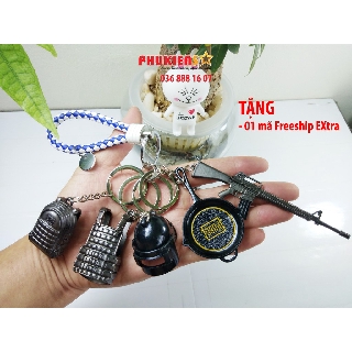 Combo 6 món Móc khóa Pubg cực chất - Chất liệu kim loại - sơn tĩnh điện cực bền(P8)