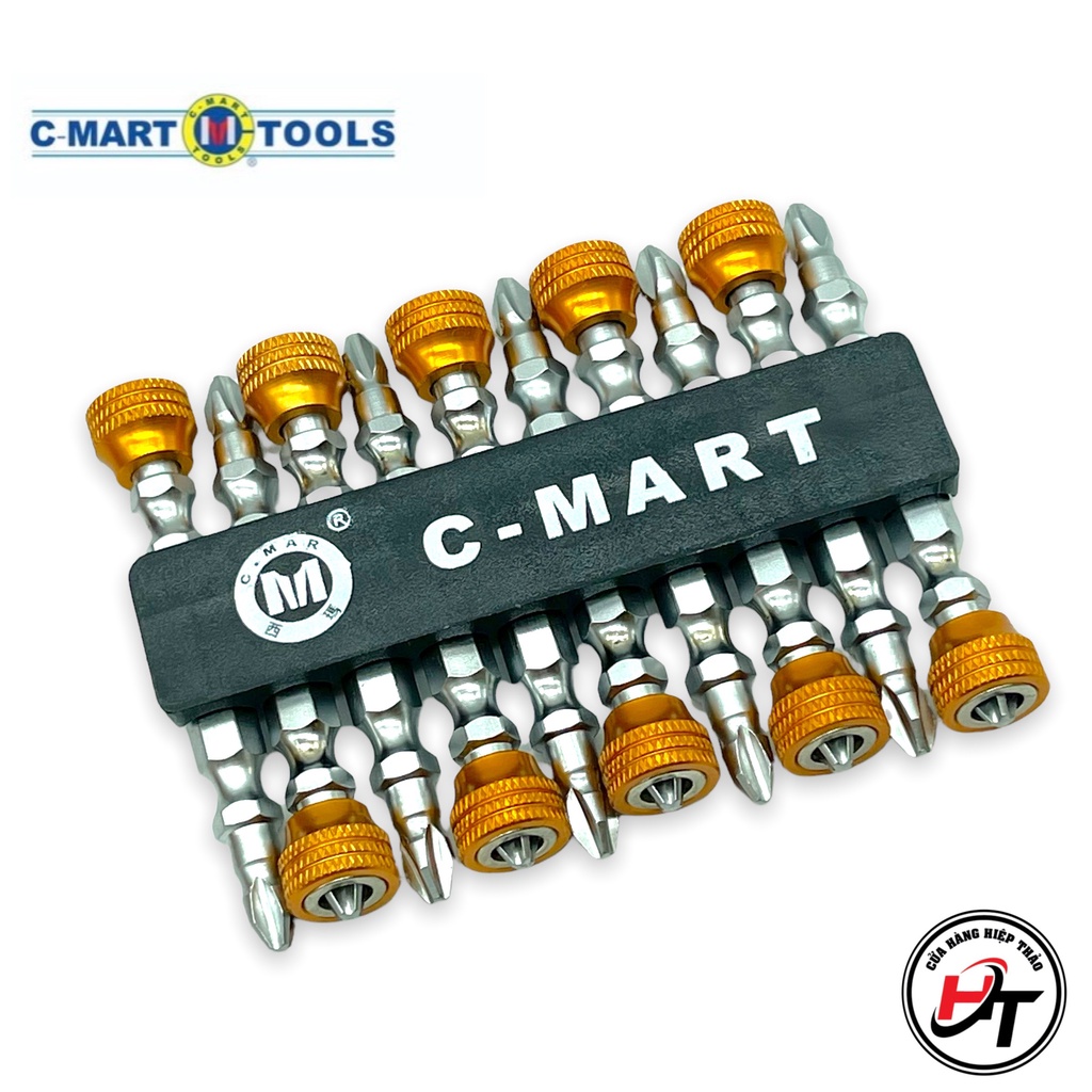 Mũi vít 2 đầu bắn vít nam châm vặn bake ph2 chuôi lục giác bắt máy khoan Cmart chính hãng DTVNC-CM-C0408