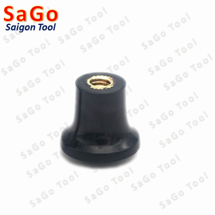 Tay cầm đầu nhựa tròn ren trong và ren ngoài inox 304