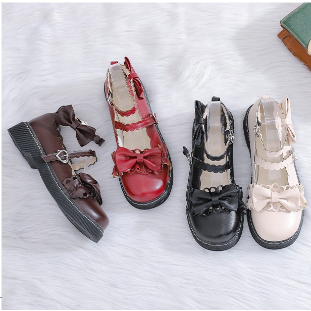 giày lolita chính hãng jk giày loli giày da nữ giày búp bê Nhật Bản