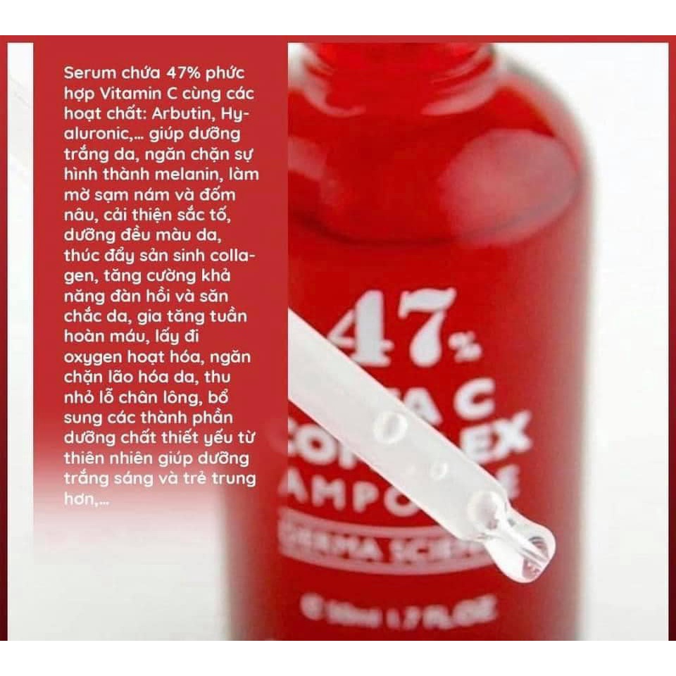 Serum Dưỡng Trắng Sáng Da Histolab Vita C Complex Ampoule 47% Chống lão hóa, không cồn 50ml