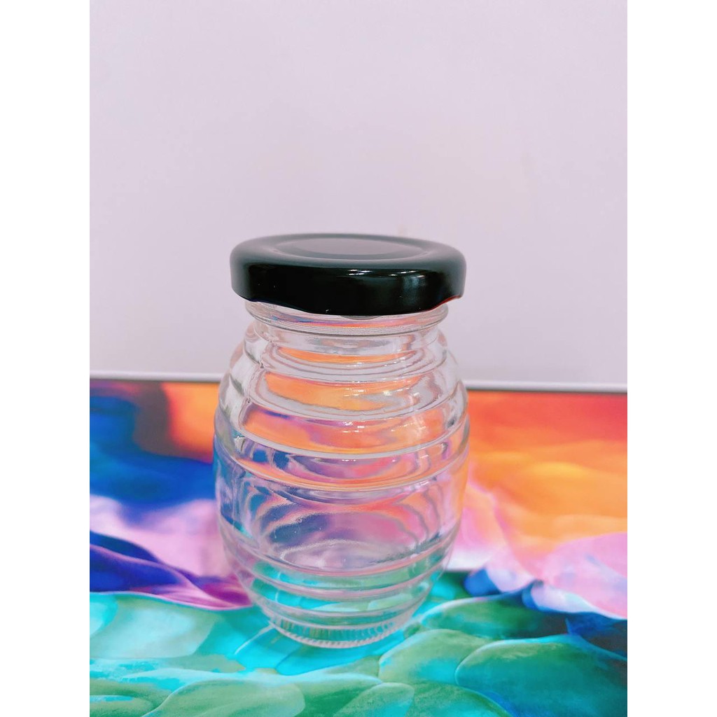 ( Free Ship 50k) Hủ thủy tinh 100ml tổ ong nắp thiếc - đựng mật ong, yến chưng, gia vị, sữa chua | BigBuy360 - bigbuy360.vn