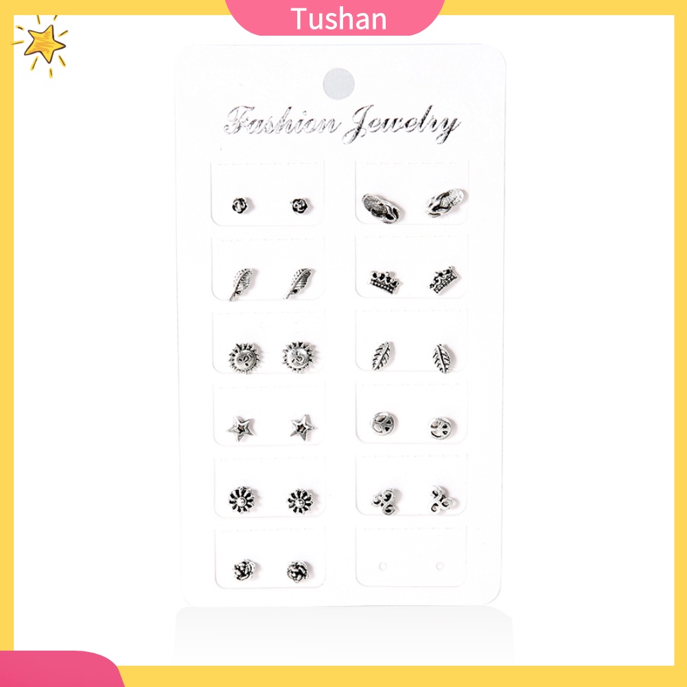 Set 11 đôi khuyên tai phong cách Bohemian cổ điển dành cho nữ