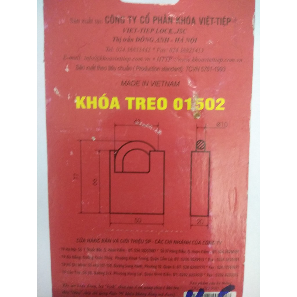 Ổ khóa cổng , cửa kéo , chống trộm - Khóa chống cắt Việt Tiệp