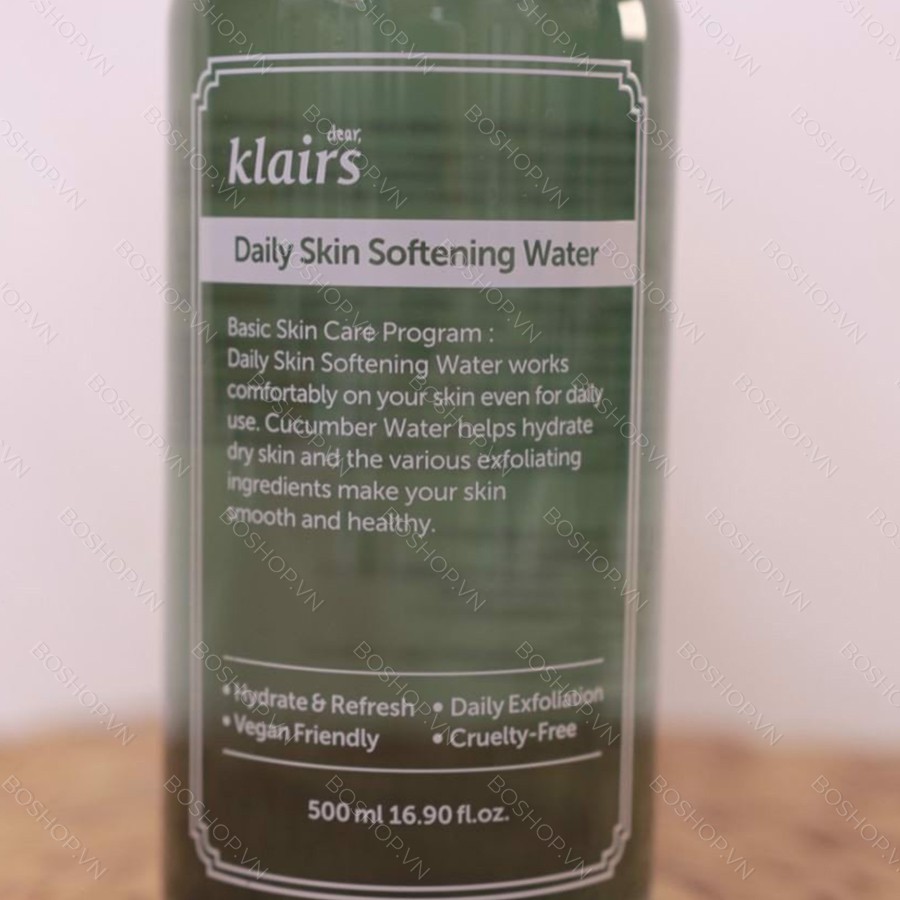 TONER TẨY DA CHẾT KLAIRS DAILY SKIN SOFTENING WATER 500ML CHÍNH HÃNG - 7915