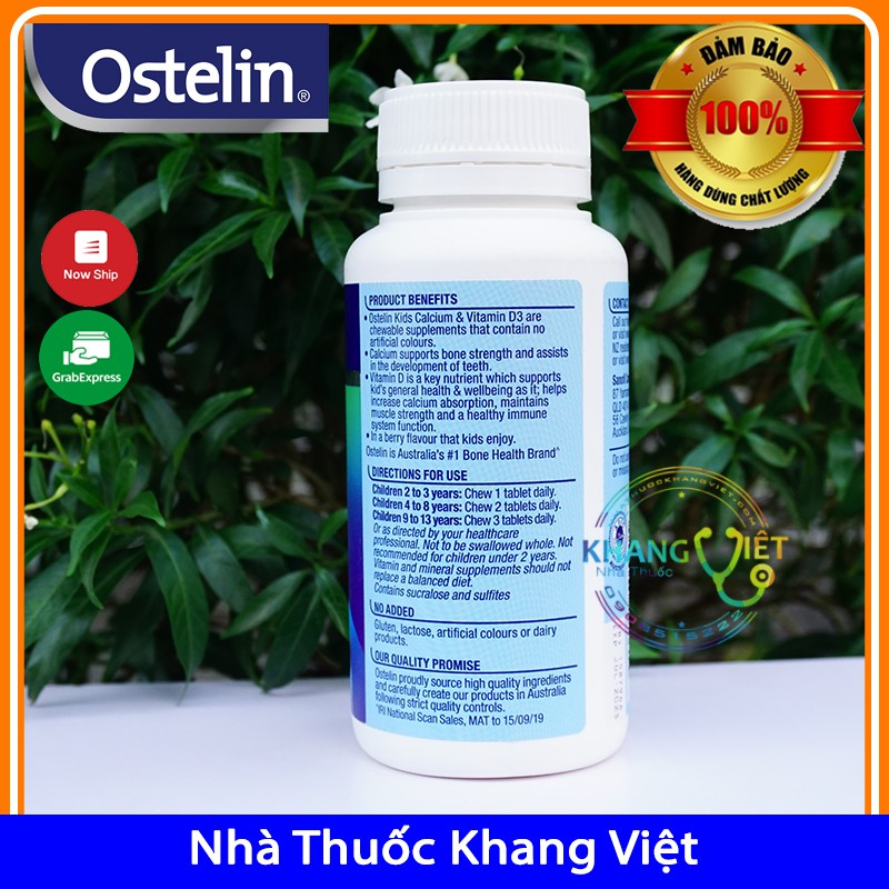 Kẹo Canxi Khủng Long Ostelin Úc 90 viên - Bổ Xung Vitamin D3 và Canxi cho bé từ 2 tuổi