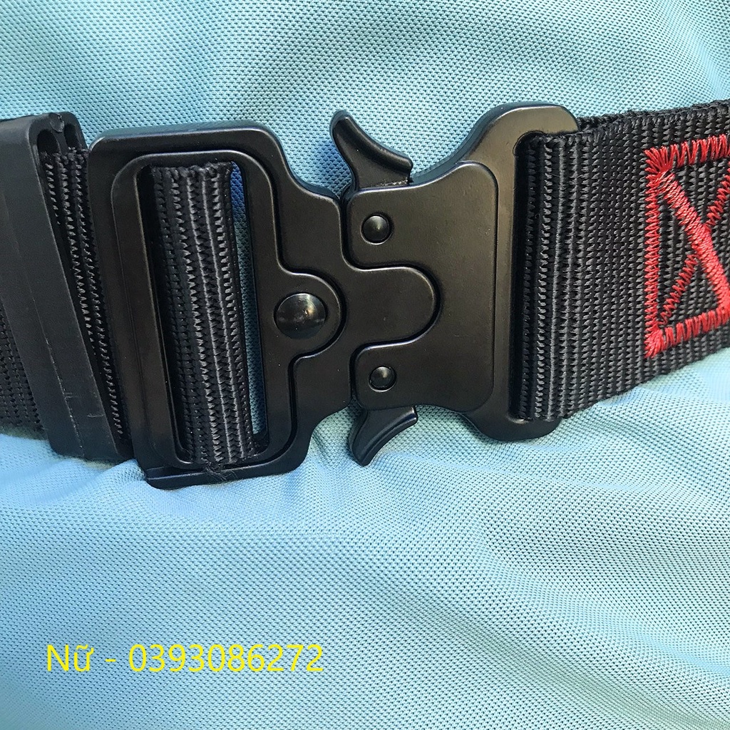 Dây đai an toàn lao động thân 2 móc nhôm có giảm sốc khóa bấm HP-BEN11B có đai thắt lưng và túi đựng đồ